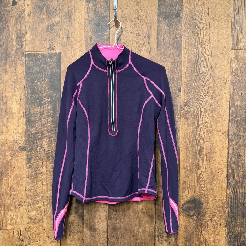 Lululemon Run: U-Turn Pullover
Raspberry Glo Light / Black Swan size 6 EUC - Picture 2 of 4